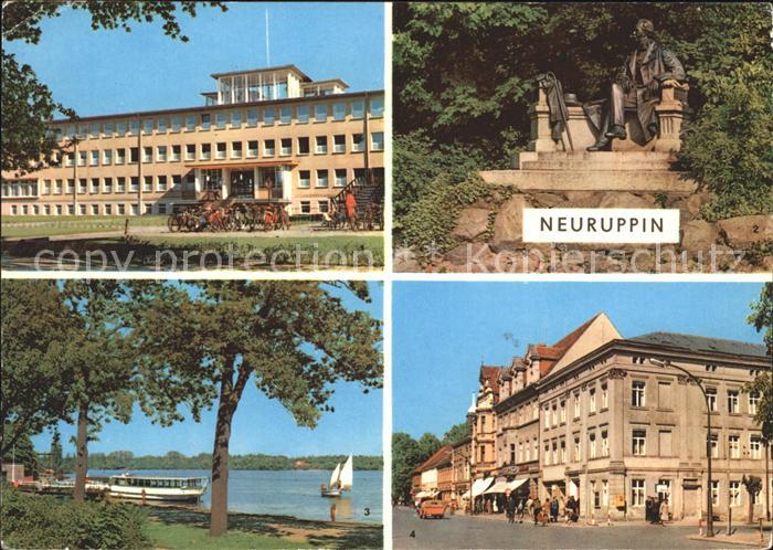 Neuruppin Schloss Park Faehre Strassenpartie