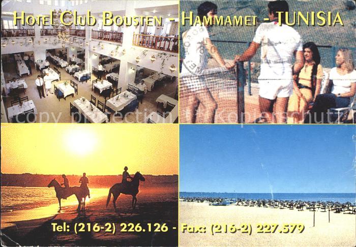 Hammamet Hotel Club Bousten Tenniscourt Strand Reiten