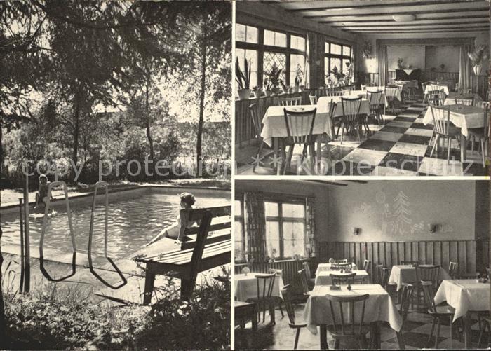 Obermusbach Freudenstadt Schwarzwald Kurhaus Auerhahn Gastraum Swimmingpool