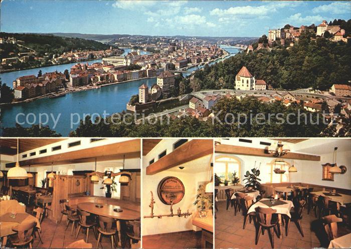 PAssAU Bayern Panorama Gaststaette Peschl Terrasse Speiserestaurant Saal Clubrae