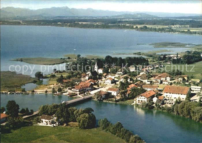 Seebruck Chiemsee Fliegeraufnahme