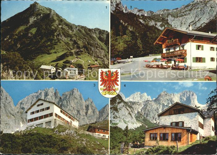 Wilder Kaiser Stripsenjochhaus Griessneralm Gruttenhuette Gaudeamushuette
