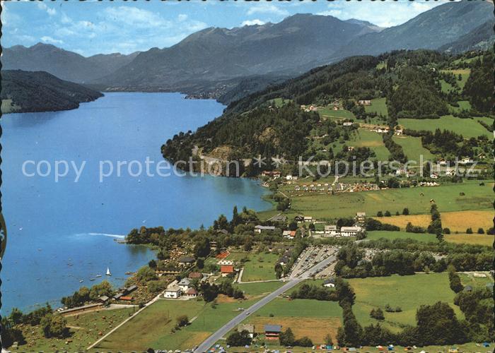 Doebriach Millstaettersee Alpenpanorama Fliegeraufnahme
