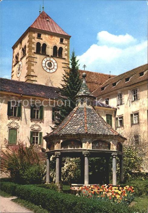 Neustift Brixen Suedtirol Kloster Wunderbrunnen Glockenturm