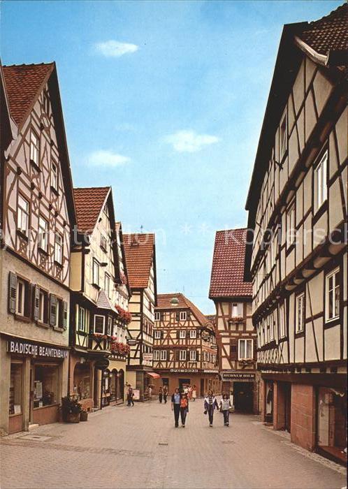 Mosbach Baden Fussgaengerzone Fachwerkbauten