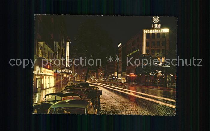 DuessELDORF  CITY Graf Adolf Strasse bei Nacht