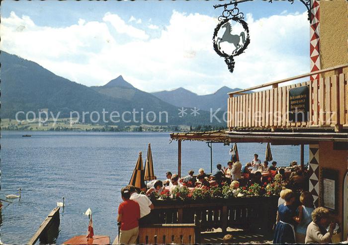 St Wolfgang Wolfgangsee Restaurant Terrasse Weisses Roessl
