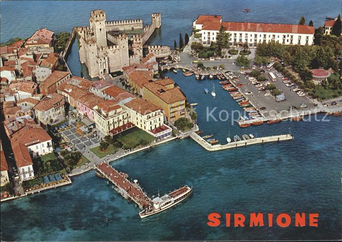 Sirmione Lago di Garda Fliegeraufnahme Lago di Garda