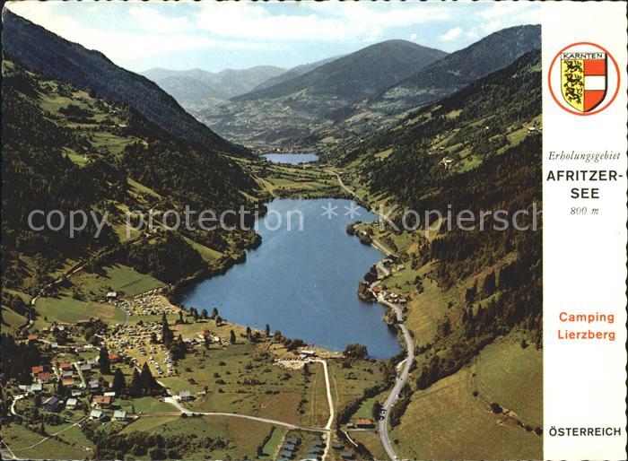 Afritz See Fliegeraufnahme Camping Lierzberg