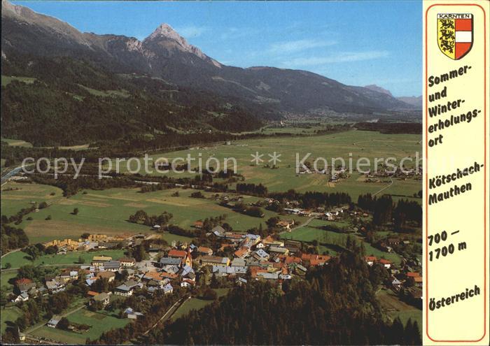 Koetschach-Mauthen Kaernten Fliegeraufnahme
