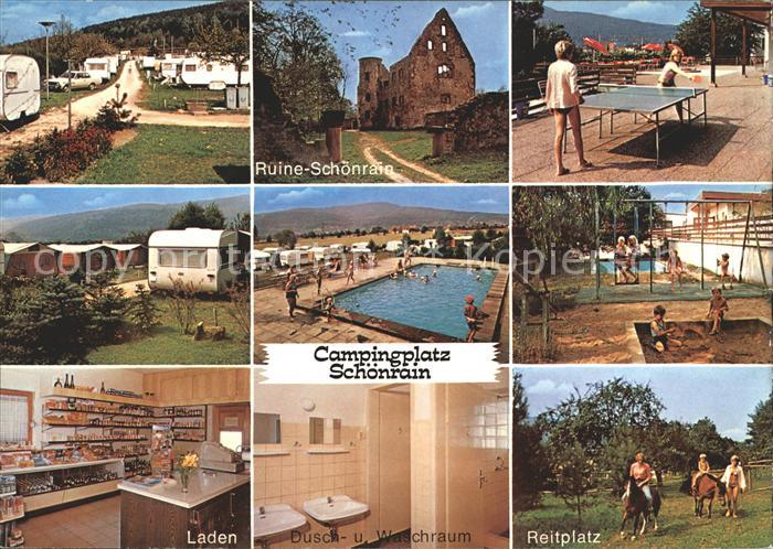 Gemuenden Main Camping Schoenrain Hofstetten mit Lageplan