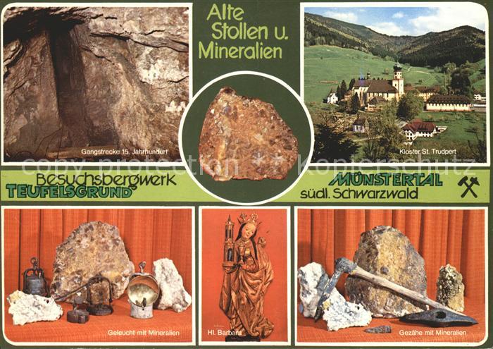 Muenstertal Schwarzwald Besuchsbergwerk Teufelsgrund Mineralien