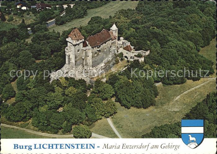 Maria Enzersdorf Fliegeraufnahme Burg Lichtenstein