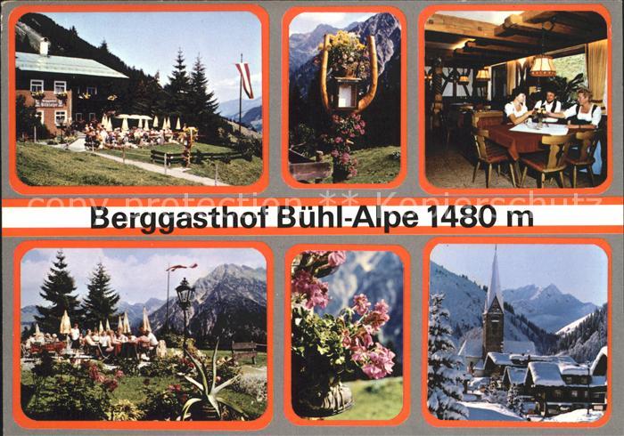 Mittelberg Kleinwalsertal Berggasthof Buehl Alpe