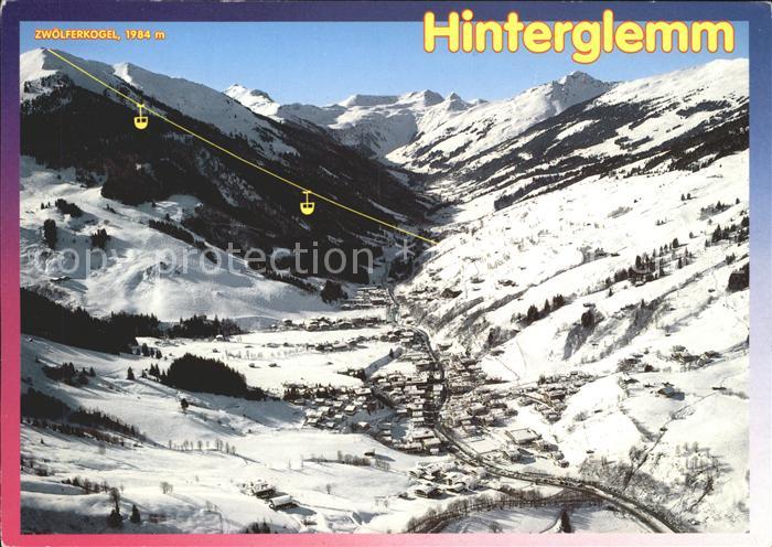 Hinterglemm Saalbach Zwoelferkogel Abfahrt Fis Rennstrecke Fliegeraufnahme