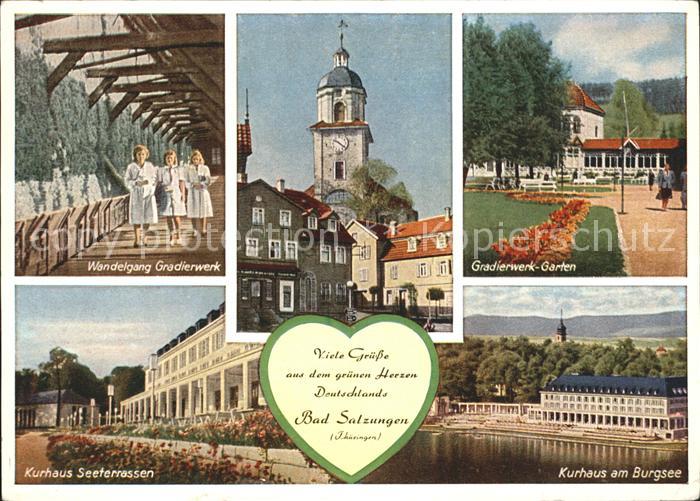Bad Salzungen Wandelgang Gradierwerk Garten Kurhaus Seeterrassen Burgsee