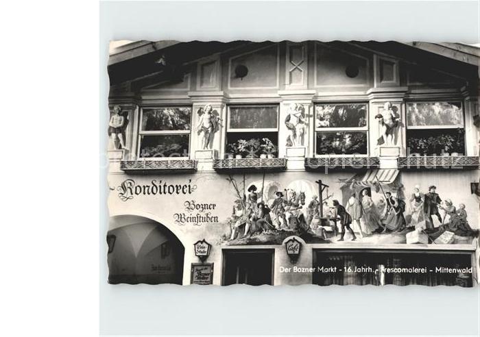 Mittenwald Karwendel Tirol Bozner Markt 16 Jhdt Frescomalerei
