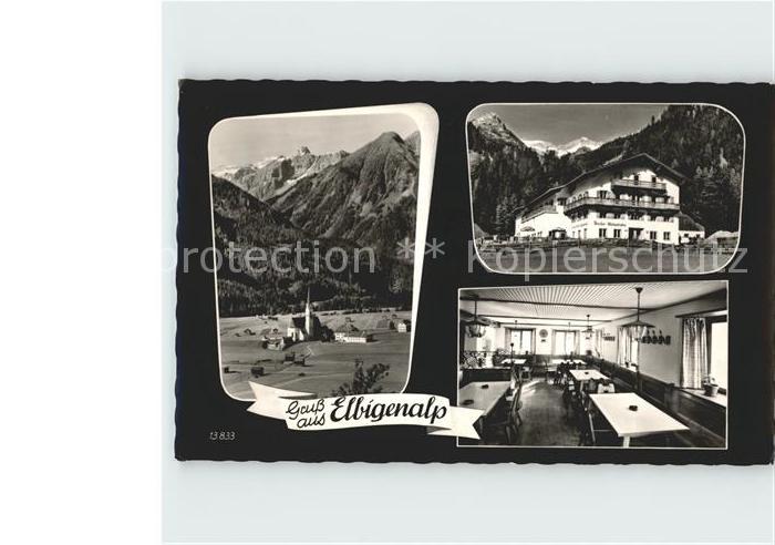 Elbigenalp Gasthof Pension Alpenrose Gaststube Kirche