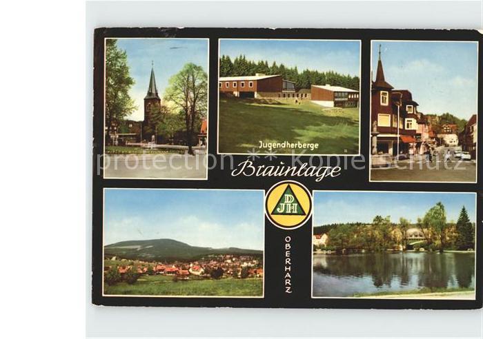 Braunlage Harz Kirche Jugendherberge Orts und Totalansicht Teich