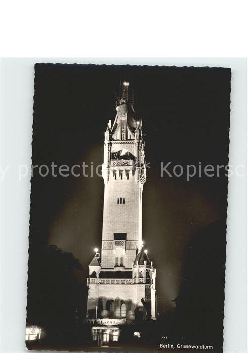 BERLIN  CITY Grunewaldturm bei Nacht