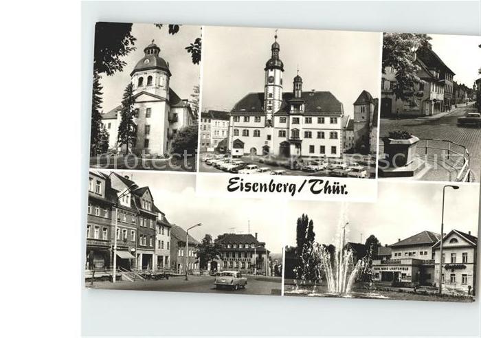 Eisenberg Thueringen Schlosskirche Rathaus Markt Steinweg Ernst Thaelmann Platz