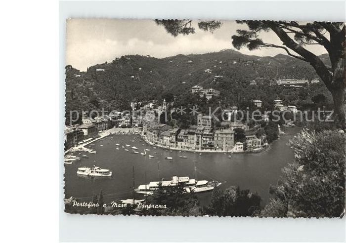 Portofino Liguria Panorama Schiffsverkehr