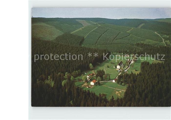 Festenburg Clausthal-Zellerfeld Fliegeraufnahme Waldgaststaette Gruene Tanne