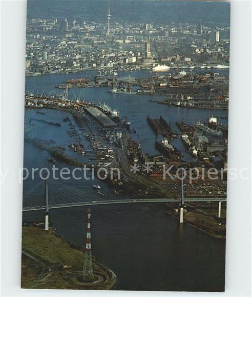 HAMBURG  CITY Koehlbrandbruecke Fliegeraufnahme