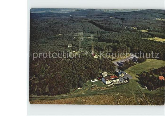 Vogelsberg Hessen Berggasthof Hoherodskopf Fliegeraufnahme