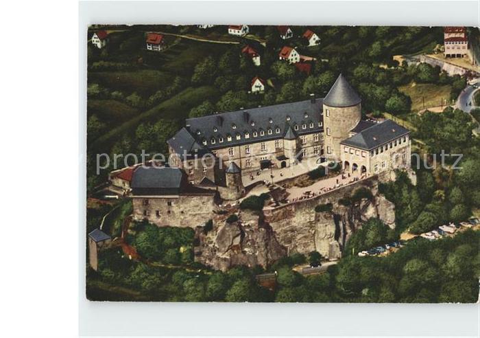 Edersee Schloss WaldeckFliegeraufnahme