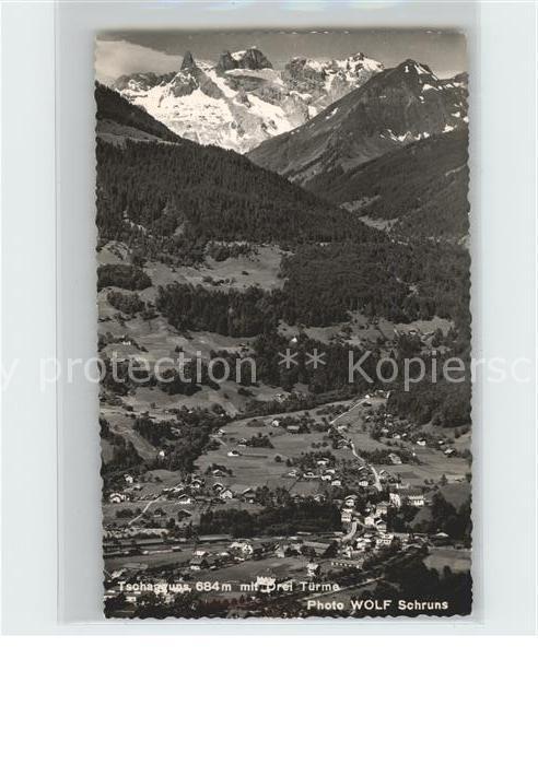 Tschagguns Vorarlberg mit Drei Tuerme