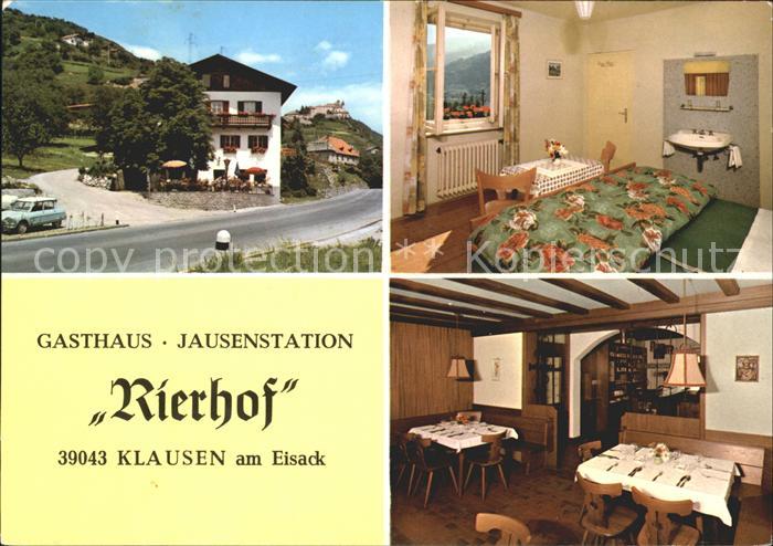 Klausen Eisacktal Suedtirol Gasthaus Jausenstation Rierhof