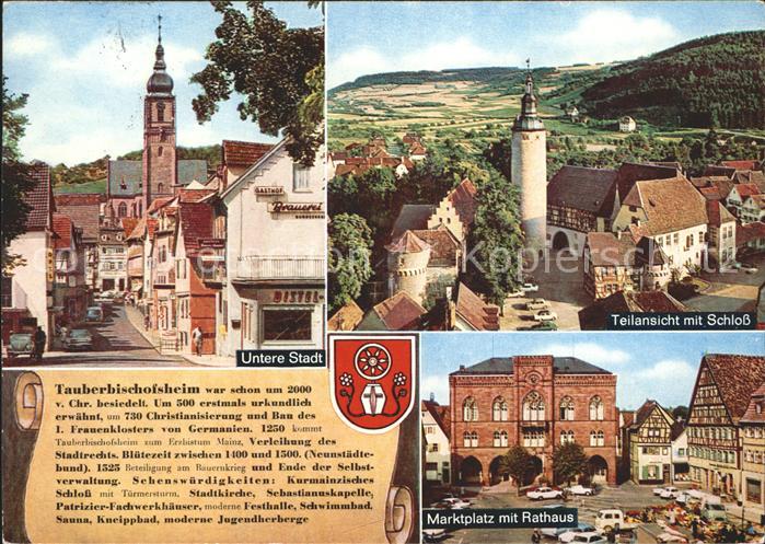 Tauberbischofsheim Marktplatz Schloss Rathaus Untere Stadt