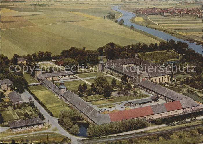 Hoexter Weser Schloss Corvey Fliegeraufnahme