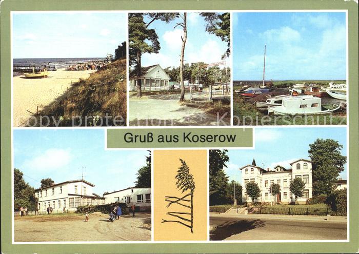 Koserow Ostseebad Usedom Strand Campingplatz Bootshafen am Achterwasser Rat der