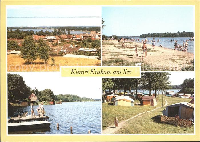 Krakow See Badestelle Campingplatz Krakower See
