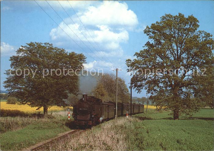Putbus Ruegen Personenzug des Rasenden Roland Dampflok