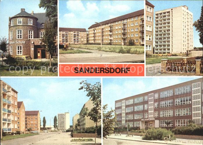 Sandersdorf Sachsen-Anhalt August- Bebel- Schule Hochhaus Am Ring der Chemiearbe