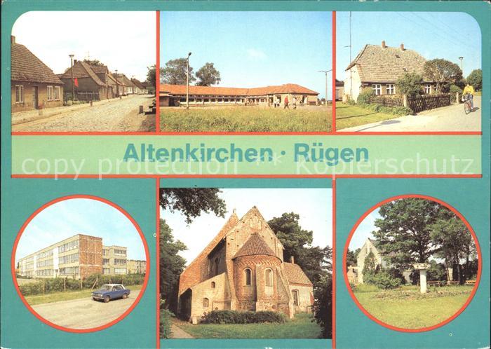 Altenkirchen Ruegen Industriewaren Kaufhalle Kirche Parkanlage