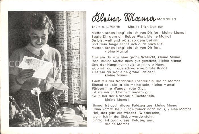 Liederkarte Marschlied Kleine Mama