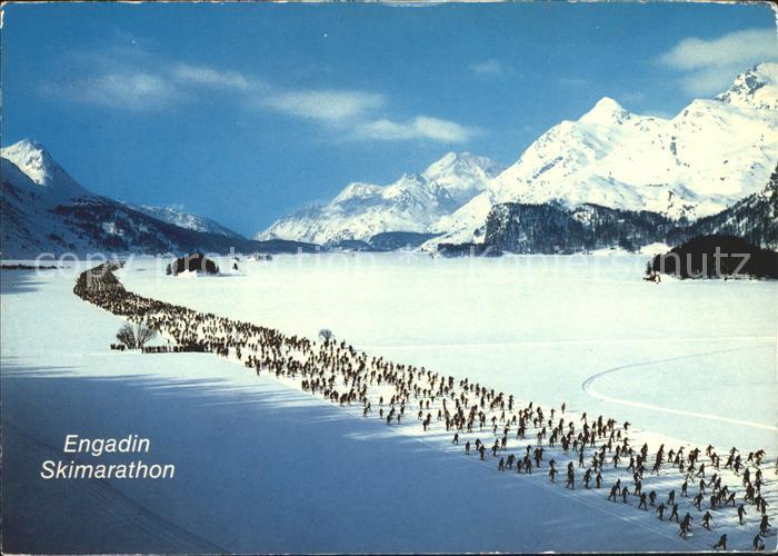 Ski-Langlauf Skimarathon Engadin Silsersee