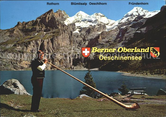 Alphorn Alphornbläser Oeschinensee Kandersteg