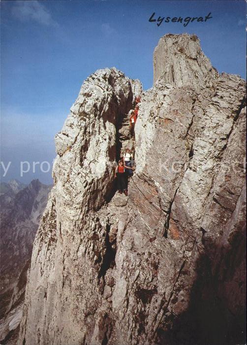 Bergsteigen Klettern Lysengrat Säntis-Rotsteinpass