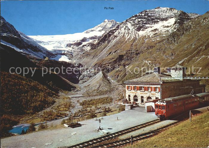 Eisenbahn Alp Gruem Bahnhof Bahnhofbuffet Palue-Gletscher