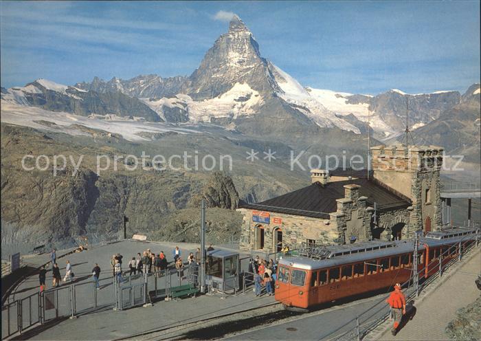Zahnradbahn Zermatt Station Gornergrat Matterhorn