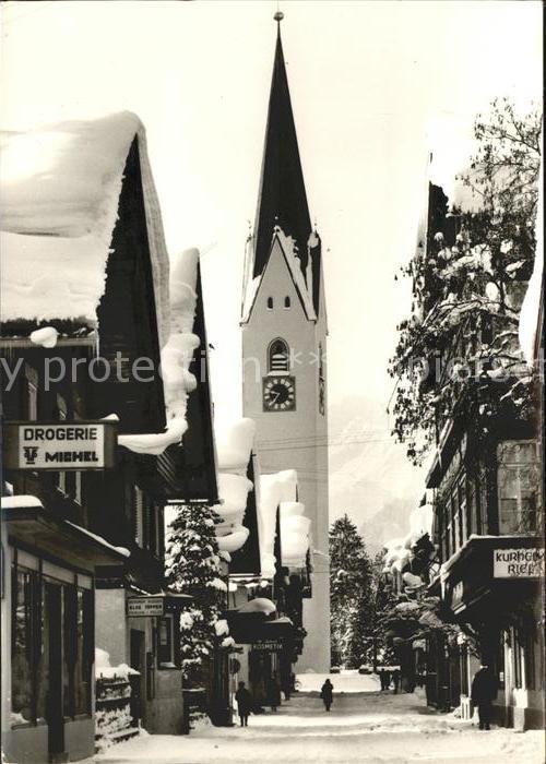 Oberstdorf Kirchstrasse im Winter