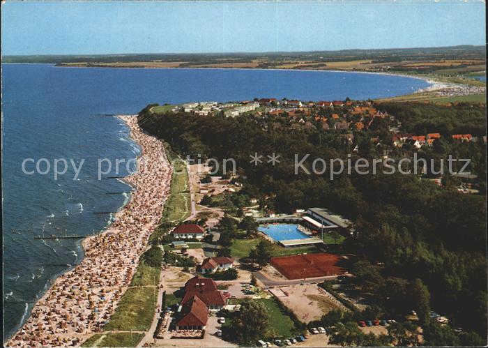Hohwacht Ostsee Fliegeraufnahme mit Strand