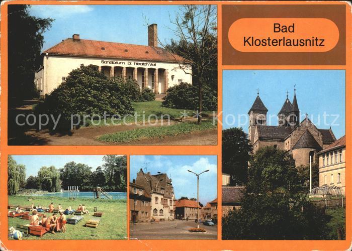 Bad Klosterlausnitz Sanatorium Dr. Friedrich Wolf Freibad Markt Klosterkirche