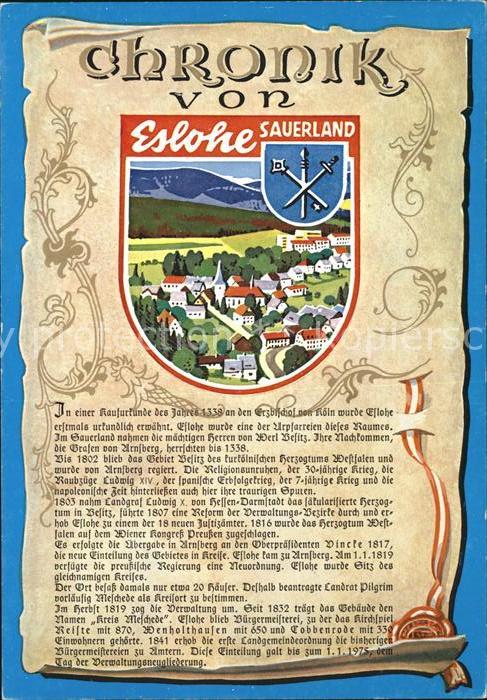 Eslohe Sauerland Chronik