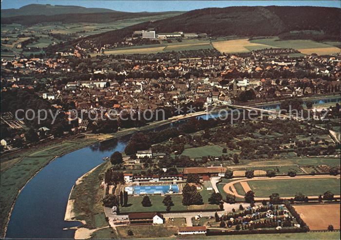 Hoexter Weser Fliegeraufnahme